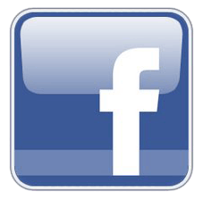 The facebook logo in blue